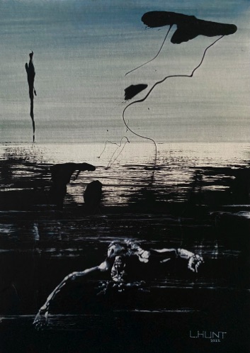 "Below the Waterline" by L.HUNT, 20" x 14"
Acrylic on Illustration Board